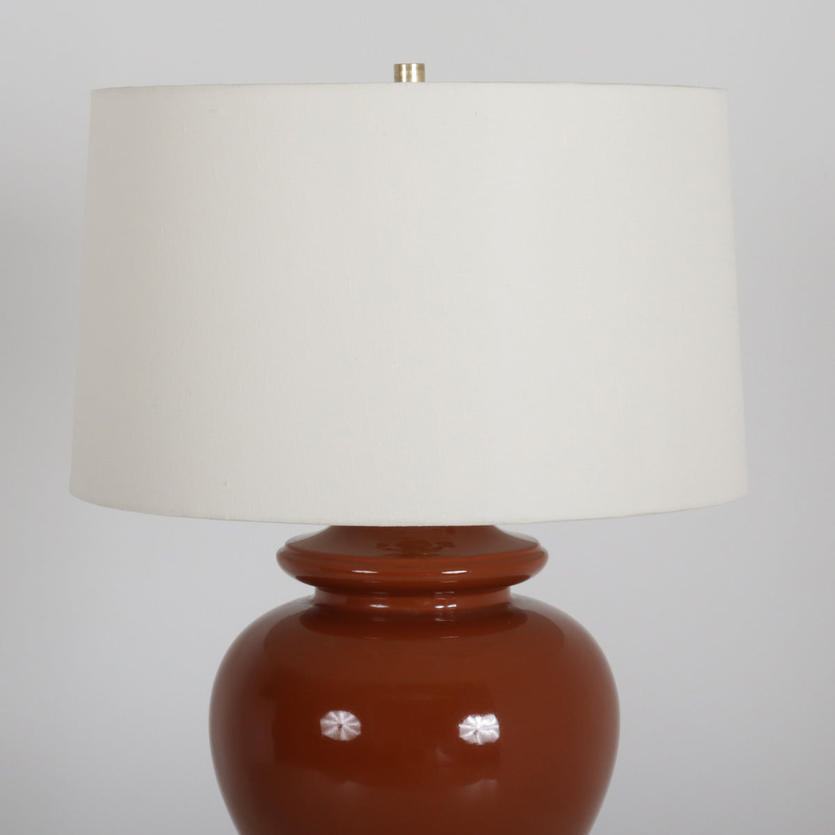 Pair of brown Phil Mar ceramic lamps, c. 1950 – Jan Showers